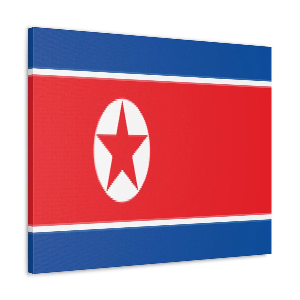 North Korea Country Flag Canvas Vibrant Wall Art Unframed Home Decor